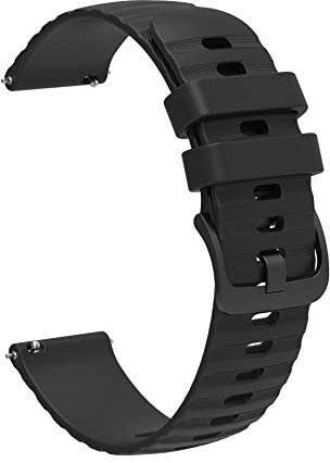 INF 22mm Silicone Replacement Watch Strap Compatible with Samsung Galaxy 3/Gear S3 Classic, Huawei GT Runner/GT2 Pro, Garmin Venu 2, Amazfit GTR 3, Fossil Gen 5, Breathable Vent Holes, Waterproof