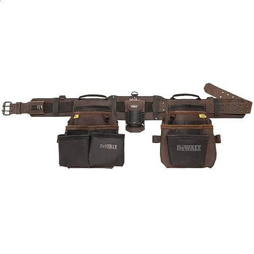 DEWALT Cintura porta attrezzi in pelle con 18 tasche