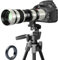 Teleobjetivo - Lente de Montaje E para Sony, 420-800mm f/8.3 Lente de Zoom Enfoque Manual para Sony A7S A7R A7S A7 A6000 A6300 A6500 A5100 A5000 Cámaras sin Espejo