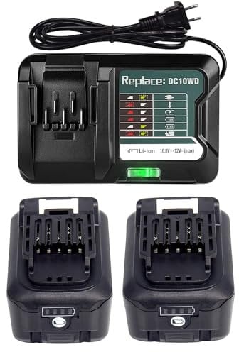 2Pcs Akku BL1041B 12V 4,0Ah Kompatibel mit Makita 12V Akku und Ladegerät DC10WD Ersatz CXT BL1015 BL1016 BL1021B BL1020B BL1040B für MAK Schraubenzieher DF332E DF333D HP333D TD110D