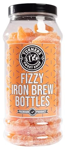 Fizzy Iron Brew Bottles - 585g by Turners Sweet Shop, Traditional Retro Gift Jar, Classic Original Pick & Mix Sweets, Quality Confectionary, Fantastic Gifts for Him, Her or Them