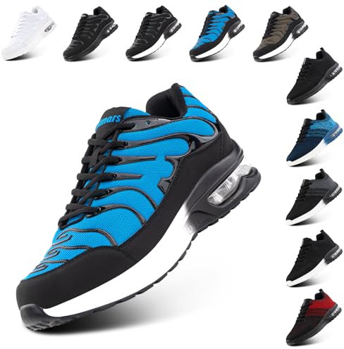 Hitmars Zapatillas Deporte Hombre Zapatillas Deportivas Mujer Aire Zapatillas Running Ligero Zapatillas de Correr Gimnasio Transpirables Sneakers Fitness Azul EU 39