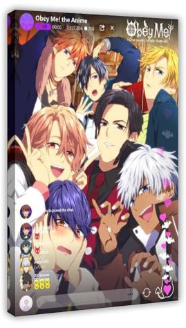 AAVEDA Anime-Poster Obey Me 5.1 cm auf Leinwand, Schlafzimmer-Dekor, Sportlandschaft, Büro, Raumdekoration, Geschenk, Rahmen-Stil, 50 x 75 cm