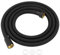 FEVONE Flexible de douche lisse PVC 2m Matt Black, flexible de douche de rechange avec raccords en laiton, raccord universel G 1/2“ x 1/2” anti-torsion, anti-fuite et anti-burst