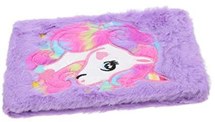 Vaguelly quaderno di unicorno album rosa blocco note in peluche per studenti bel diario libro di scrittura del diario romanzo libro diario rivista decorare Stazionario taccuino alunno Carta