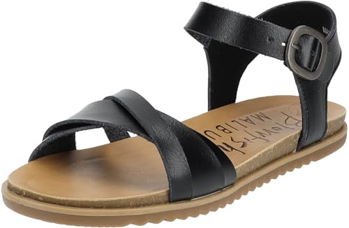 Blowfish Malibu Damen Monti-B Multi Strap Sandal, Schwarz, 37 EU, Schwarz, 37 EU