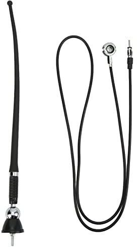 Antenne Radio Stéréo De Voiture Universelle, Antenne Stéréo FM AM De Voiture ABS 36 Cm/14,2 Pouces Adaptée Au Bateau De Moto De Tracteur De Voiture