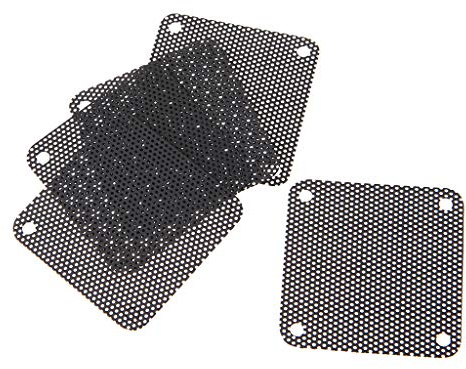 SUCHUANGUANG 5 Stück PVC-Lüfter-Staubfilter, PC, staubdicht, für Gehäuse, zuschneidbare Computer-Netzabdeckung, 40 mm Netz, schwarz
