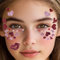 Herz Sticker Gesicht, Glitzer Gesichtstattoo Karneval, Amor Kostüm Damen Gesicht Aufkleber, Love Face Tattoo Gesichtssticker für Karneval Fasching Schminke