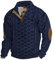 Gildan Herren Pullover mit Reißverschluss, Fleece Sweater, Schwarz, Dark Blue, XXL, Oversized, Henley Ausschnitt, Rippung, Einfarbig, Frühling, Herbst, Winter, Casual, Erwachsener, Pullover