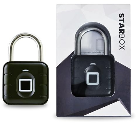 STAR BOX - Cadenas à Empreinte Digitale Verrouillage Intelligent Sans Clé, Haute Sécurité pour Valises, Casiers, Vélos, et Portes