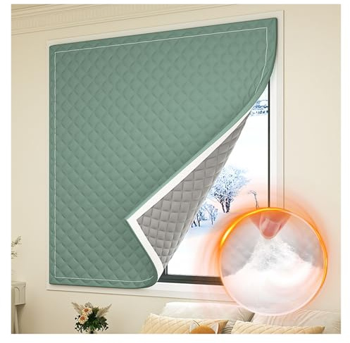 APMOE Fenster Isolierung Gegen Kälte, Winter-Fensterisolierset Aufgerolltes Design Wärmeschutzvorhang für Fenster Kratzfest/kälteisolierend/Wärmeisolierend für Fenster(Style 1,90x100cm)