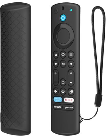 SEIAIYG Hülle Kompatibel mit Amazon Fire TV Stick 4K Max 2nd 2023, Leichte Waschbar Silikon Schutzhülle, Staubdicht, Fernbedienung Hülle - Schwarz