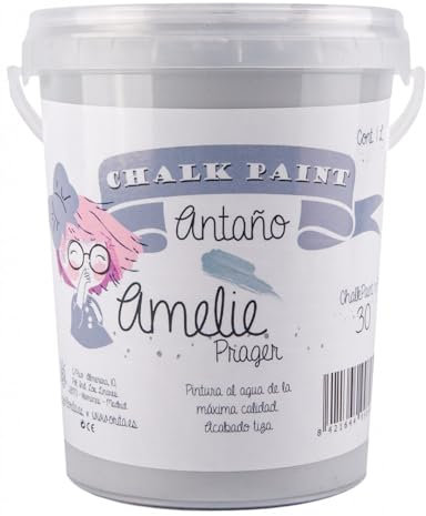 IberNorma Amelie Prager 500ml Pintura a la Tiza para muebles, Chalk paint para decoración y manualidades en madera 0,5L (30 Antaño, 0,5 Litros)
