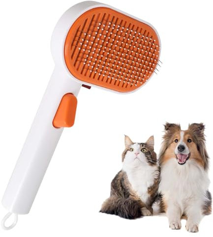 Katzenbürste,Katzenbürste Mit Auslöseknopf,Selbstreinigende Katzenhaarbürste,Bürste Für Katzen,Haarknoten Entferner Für Katzen, Für Losem Fell, Langhaar Und Kurzhaar