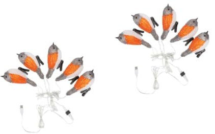 Homoyoyo 2 Stück Schnur Vogel Lichterketten guinea haustiere Krähenlampe Reisetasche für Meerschweinchen led ligts led-light LED-Dekorationslampe LED-Dekorationslicht Plastik Weiß