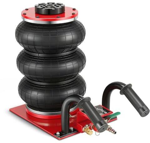 DNA MOTORING Air Jack 3.5 Ton / 7700lbs Triple Bag Car Jack, Airbag Jack with Short-Handle, 3-5 s Fast Lifting Pneumatic Jack for Cars,Trucks, Garage, Repair, Lifting up to 14.3, TOOLS-00686