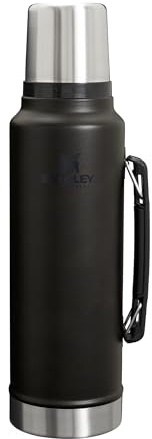 STANLEY 1913 Classic Legendary Thermosflasche 1.4L - Thermos Hält 40 Stunden Heiß Oder Kalt - Edelstahl Thermoskanne - BPA-Frei - Spülmaschinenfest - Black 2.0