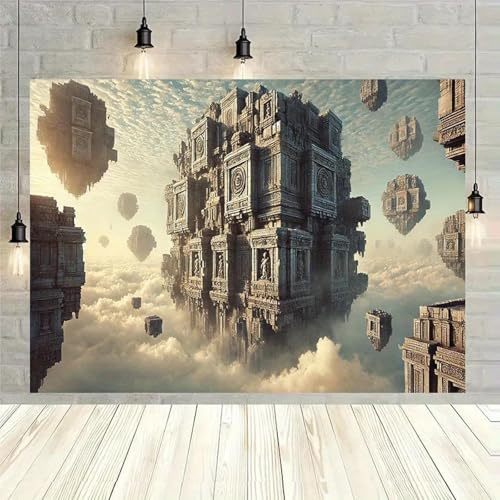 1pc Sky Ruins Background Banner EIN multifunktionales dekoratives Banner, das für Feierlichkeiten geeignet ist