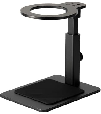 IKAPE Adjustable Portable Coffee Maker Stand, Aluminum Alloy Universal Coffee Machine Holder with Anti-Slip Base, Height Adjustable 13–19.5cm, for Home, Office & Camping