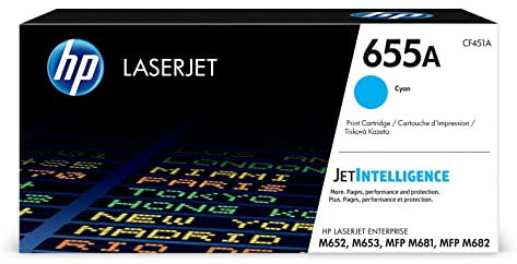 HP 655A (CF451A) Blau Original Toner für HP Color LaserJet Enterprise M652, M653, M681, M682
