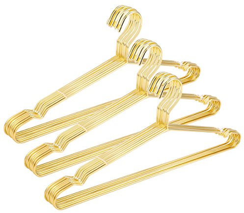 jetdio 45 cm Fuerte Perchas de Alambre de Metal Perchas de Ropa, Perchero, estándar Traje Perchas, Perchas, Juego de 30