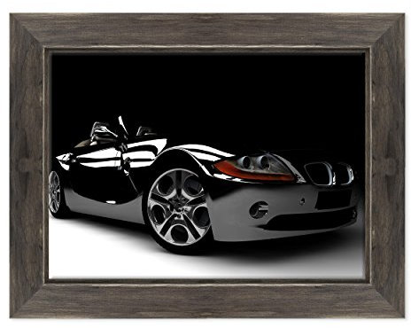 Bild auf Leinwand Canvas – Gerahmt – fertig zum Aufhängen – Supercar – BMW Z3 Z8 – Rennwagen Sport Design Dimensione: 50x70cm D - Colore Nero Shabby