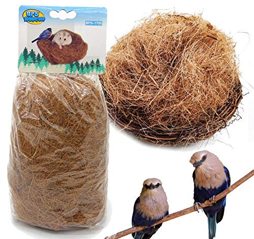 BPS 2 Pz Substrato Fibra Nido di Cocco Naturale per Uccello Terrario Tropicale Piccolo Animale Domestico 120g (1705: Fibra Nido di Cocco) BPS-1740*2