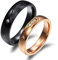 Beydodo 2 Edelstahl Eheringe Schwarz Rosegold Puzzle Herz Zirkonia Verlobungsringe Partnerringe Schwarz Rosegold Damen Gr.49 (15.6) + Herren Gr.62 (19.7)