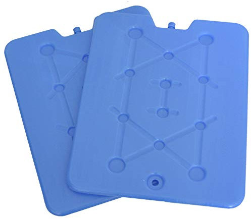 Kühlakkus für Kühltasche Kuhlakku Platte extra Flach und Groß Freezeboard Kühlelemente (02 Stück - 600ml Blau)