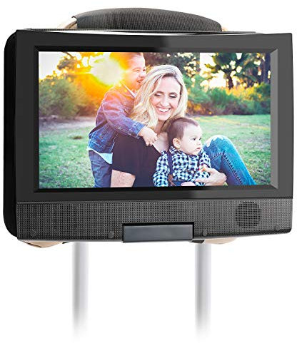 Hikig Kopfstützenhalterung DVD-Player Auto, Universal KFZ-Halterung für 7-11 Zoll Tragbare DVD-Player mit Drehbarem Bildschirm - Schwarz