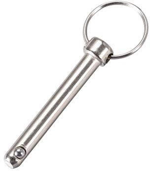 sourcing map 1 Stück Steckbolzen mit Kugelsicherung Schnellverschlussbolzen 8 x 55mm Kugelsperrbolzen Marine Hardware für Boot Oberdeck Gelenk