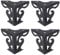 WaiMin Furniture feet Tea table wrought iron support legs Black TV cabinet cabinet feet Hardware furniture support *4 Thickness 1mm