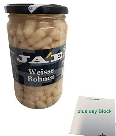 usy Bundle für JA´E Weisse Bohnen (560g Glas) + usy Block