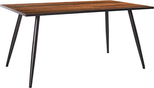 Hela Tische, Esszimmertisch Küchentisch Sabine, Holzwerkstoff Dekor Oldwood, Vierfussgestell Metall schwarz, ca. 160 x 90 cm