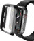 YoLin 2-Stück Mit Glas Ultradünne Displayschutz Kompatibel mit Apple Watch Series 6/ SE/Series 5 / Series 4 40mm, PC All-Around Schutzhülle für iWatch 40mm (2 Schwarz)