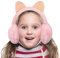 Amosfun Cache-oreilles en peluche à paillettes en forme de chat pour enfants et filles, rose foncé