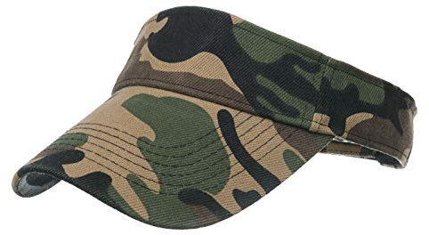 Casquette Visieres Homme Femme Été Golf Sports Plage visière de Soleil Chapeau Camouflage (Kaki)