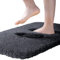 ROLIZOE Extrem Dicker Badematte rutschfest Badteppich Hochsaugfähige Badezimmerteppich Superweicher Badeteppich Mikrofaser Badvorleger Maschinenwaschbar 60 x 90cm,Schwarz