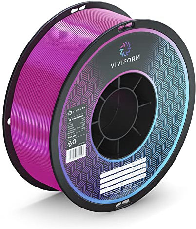 Viviform silk PLA Filament für 3D Drucker | 1kg Rolle | ∅1,75mm +/- 0,03mm | Violett, VF-PLA404, 1 Kg