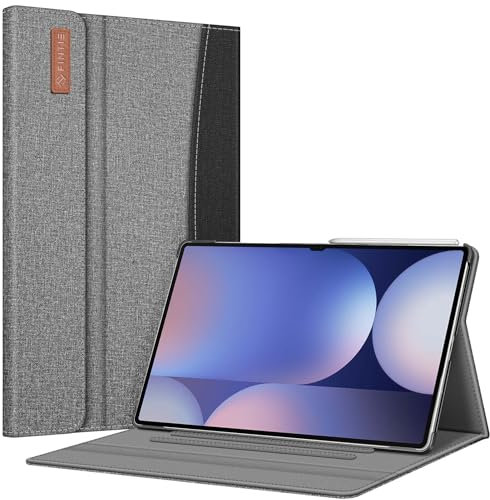 FINTIE Case for Samsung Galaxy Tab S10 Ultra 2024/ S9 Ultra 2023 14.6 Inch, Multiple Angle Portfolio Cover with Pocket Auto Sleep/Wake, Gray