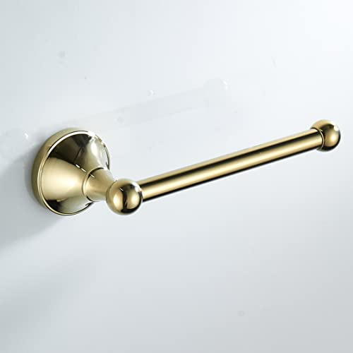 Celbon Brass Toilet Roll Holder Shine Golden Antique Bathroom Tissue Roll Bar Wall Mounted Toilet Paper Loo Holder for Bathroom Kitchen