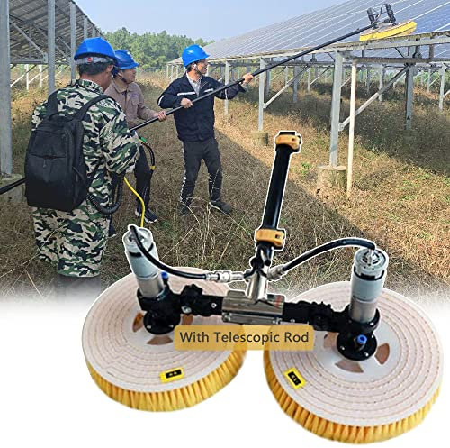 mylii Nettoyeur De Vitres, Outil De Nettoyage De Panneaux Solaires Photovoltaïques électriques, Brosse à Eau De Toit, Brosse Télescopique Alimentée en Eau pour Le Lavage De Camions De Caravanes,7.5M