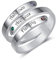 Jeweidea Personalisierter Twist Ring mit eingravierten 2/3/4 Namen Benutzerdefinierte Geburtssteine Versprechensring für Frauen Männer Verstellbare Ringe für Muttertag Valentinstag Geburtstag(3 namen)