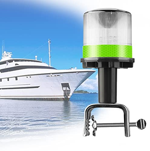 DYK&NX Solare Signalleuchten, LED Boot Navigationslichter mit Solarlichtquelle, IP65 Wasserdichtes Design für Segelschiff, StraßEnwarnung, Industriefahrzeug (Color : Green)