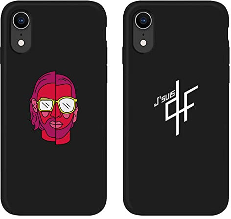 nurkorki [2 Stück] Hülle Kompatibel mit iPhone XR 6.1, Mode PNL QLF Cool Gemustert Kratzfest Stoßfest Handyhülle Cover Premium TPU Silikon Case Schutzhülle für iPhone XR,01