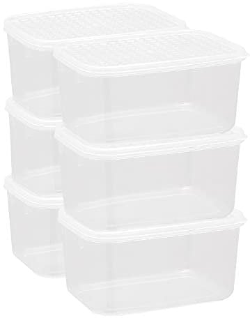 Cetomo F0006 6 Stück | Starke und langlebige Frischhaltedosen für den täglichen Gebrauch | Zur Aufbewahrung von Mahlzeiten, Snacks und Desserts, Klar