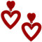 Boucles D'oreilles en Acrylique Boucles D'oreilles en Forme de Cœur D'amour Saint Valentin Fête Mères Anniversaire Boucles D'oreilles en Forme de Cœur Bijoux pour Femmes Filles Cadeaux (Rouge)