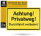 Panneau de signalisation Attention ! Chemin privé ! Passage interdit !, 2 pcs, 30 x 20 cm, panneau en PVC de 1 mm d'épaisseur avec trous de perçage, entrée privée Panneau d'avertissement