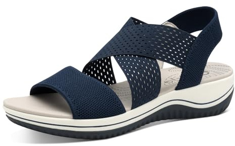 Jana Coshy Damen Sandalen flach Elastisch Vegan